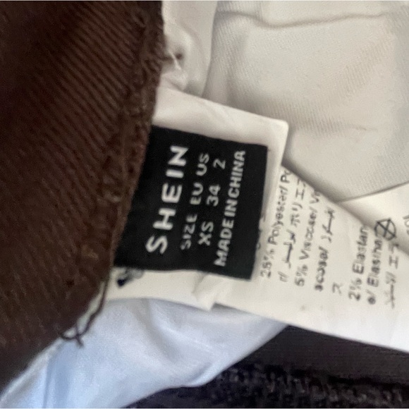 Brand new brown mid-rise shein pants - Picture 2 of 2